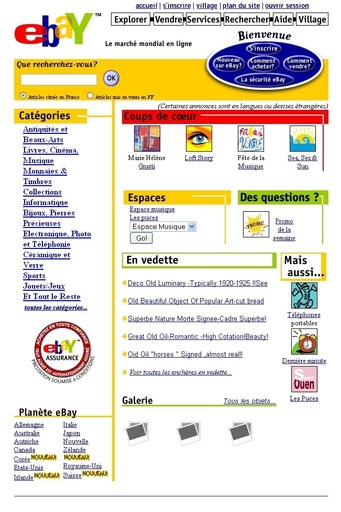 eBay.fr en 2000 eBay.fr en 2000