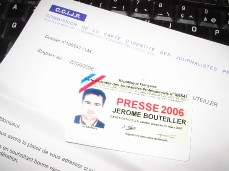 Enfin la carte de presse !