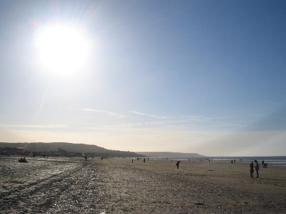 Soleil d'hiver en bord de mer