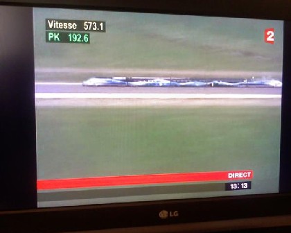 574 km/h sur des rails !!! 574 km/h sur des rails !!!